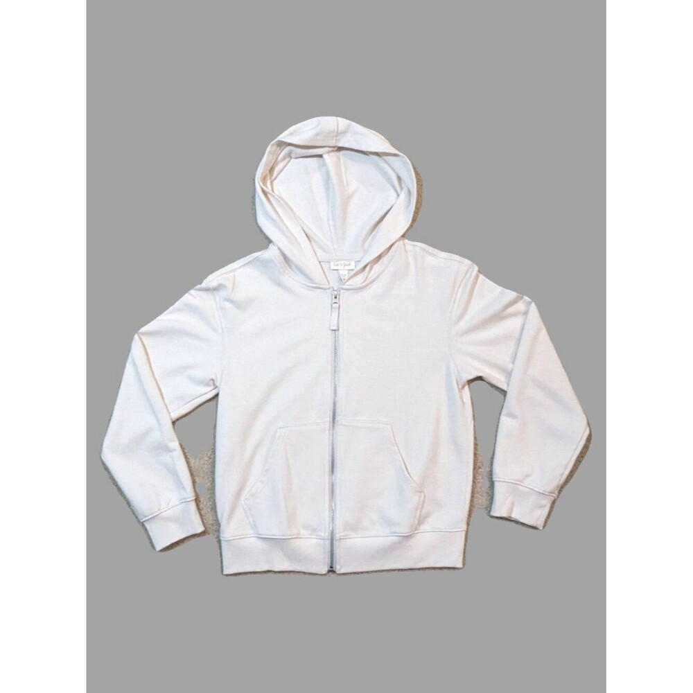 Cat & Jacke Girls Cream Zipper Hoodie Size XL(14)